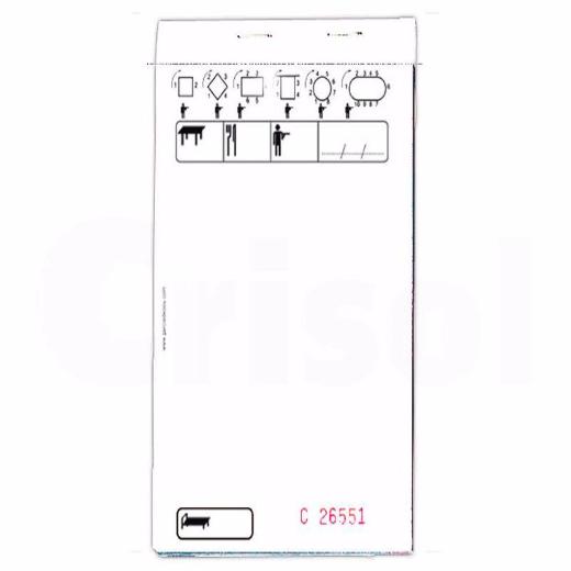 177.91 BLOCS COMANDA ESTÀNDARD TRIPLICAT - 50x3 FULLS 10x15 CM BLANC PAPER (200 UNID.)