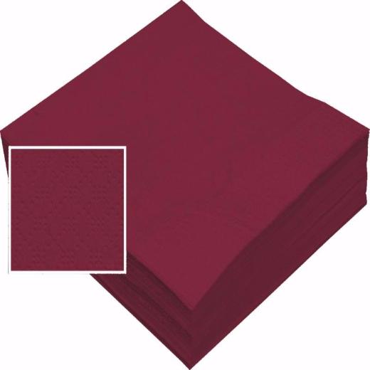 SERVILLETAS 12201 40x40 2c BURDEOS (2400 UNID.) - assortiment