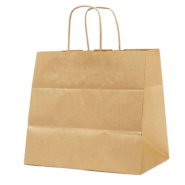 167.19 BOLSAS SOS CON ASAS "TRAITEUR" 90 G/M2 32+21x28,5 CM NATURAL KRAFT (250 UNID.) - assortiment