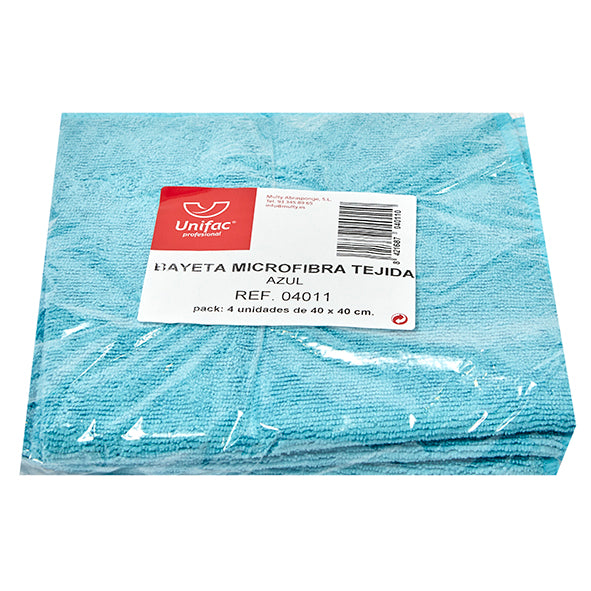BAYETA MICROFIBRA 40x40. BLAU 4u