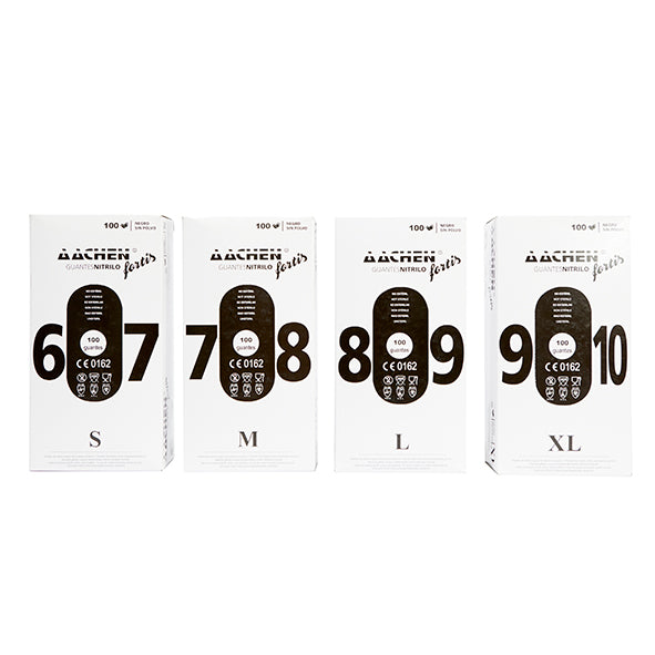 GUANTE NITRILGNN.BLACK.10 FORTIS m 100u