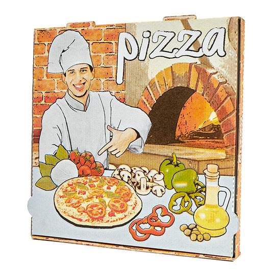 CAJA PIZZA DECO 26X26X3,5 100u